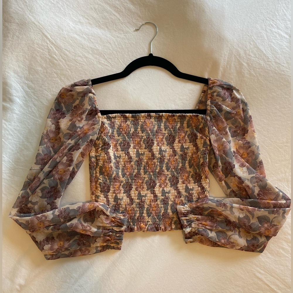 Aritzia Wilfred Saga Blouse Wheat/basalt Size 2XS NWT